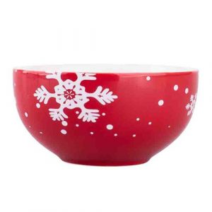 altom vianocna miska vlocka 13 cm cervena
