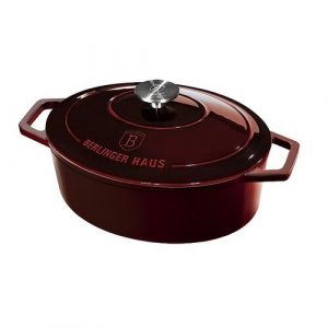 berlinger haus liatinovy hrniec s pokrievkou burgundy line 30 cm