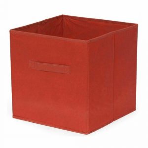 compactor skladaci ulozny box pre police a kniznice 31 x 31 x 31 cm cervena
