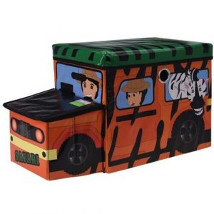 detsky ulozny box a sedatko safari bus oranzova 55 x 26 x 31 cm