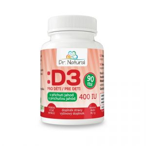 dr natural vitamin d3 pre deti 400 mg 90 tbl jahoda