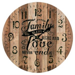 drevene nastenne hodiny family love pr 34 cm