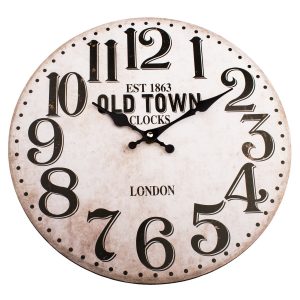 drevene nastenne hodiny old town clock pr 34 cm