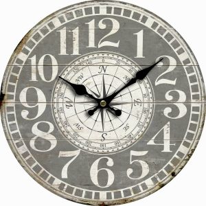 drevene nastenne hodiny vintage compass pr 34 cm