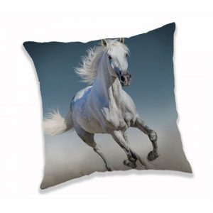 jerry fabrics vankusik white horse 40 x 40 cm