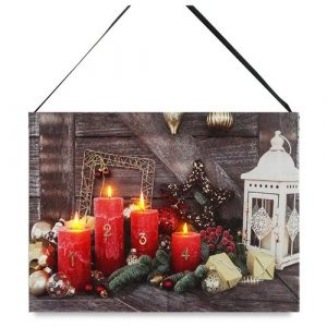 led obraz na platne kuzelny advent 20 x 15 cm
