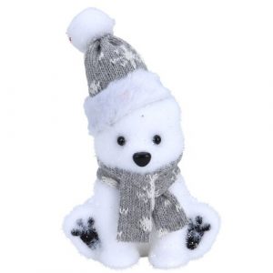 plastova dekoracia polar bear siva 10 x 75 x 17 cm