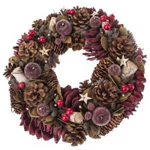 vianocny veniec giorgia 34 cm cervena