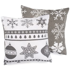 4home obliecka na vankusik christmas time siva flanel 40 x 40 cm