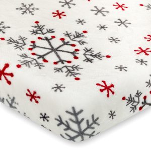 4home vianocne prestieradlo mikroflanel snowflakes 180 x 200 cm