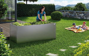 biohort zvyseny truhlik na zeleninu 2 x 1 sivy kremen metaliza 2 x 1 2 krabice