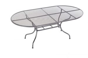 deokork kovovy stol ovalny 160 x 95 cm