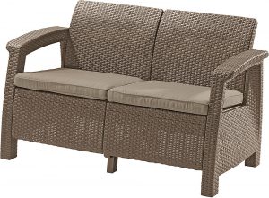 deokork zahradna ratanova pohovka 2 miestna corfu love seat cappuccino