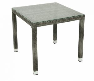 deokork zahradny ratanovy stol napoli 80x80 cm siva