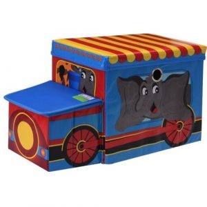 detsky ulozny box a sedatko circus bus modra 55 x 26 x 31 cm