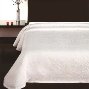 forbyt prehoz na postel floral biela 140 x 220 cm