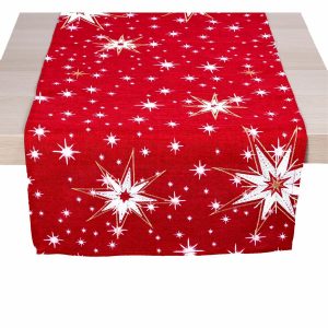 forbyt vianocny behun hviezdy cervena 40 x 80 cm