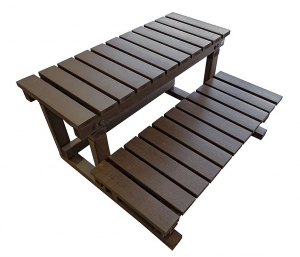 hanscraft schodiky k virivke 2 stupne drevoplast cokoladove 60cm