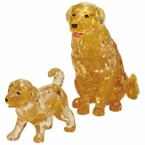 hcm kinzel 3d crystal puzzle zlaty retriever a stena 44 dielikov