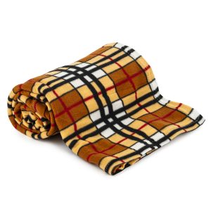 jahu fleecova deka brown cube 150 x 200 cm