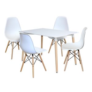 jedalensky stol 120x80 uno biely 4 stolicky uno biele
