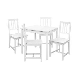 jedalensky stol 8842b biely lak 4 stolicky 869b biely lak