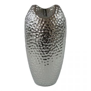 keramicka vaza silver dots strieborna 29 cm