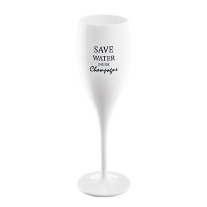 koziol pohar s napisom save water drink champagne