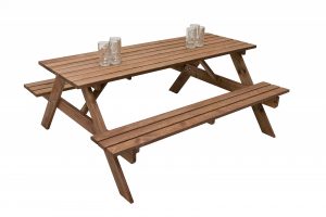 masivny dreveny pivny set z borovice 180 cm hrubka 30 mm moreny