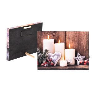 obraz na platne christmas time 3 led 20 x 15 cm