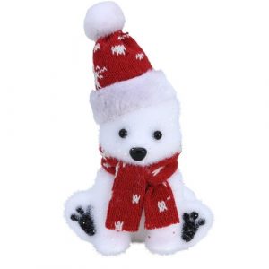 plastova dekoracia polar bear cervena 10 x 75 x 17 cm