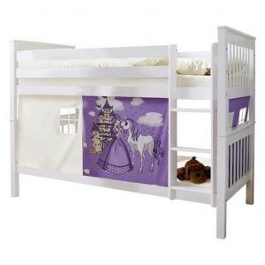 poschodova postel kon fialovy sammy 90x200 cm biela