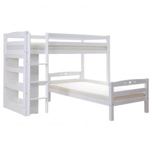 poschodova postel tvar l lupo l biela