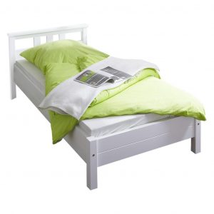 postel z masivnej borovice merci 90x200cm biela