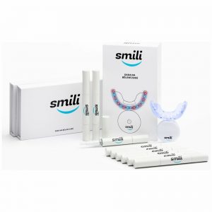smili deluxe pristroj s led zarenim bieliace pero 9 ks nabijaci kabel pruvodce belenim