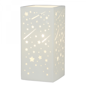 stolna lampa biela vzor hviezdy belle typ 1