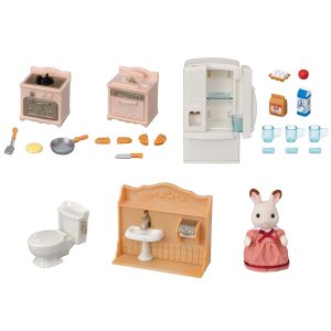 sylvanian families 5449 startovaci set nabytku a chocolate kralik mamka