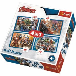 trefl avengers jsme tym 4v1 35485470 dielov puzzle