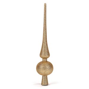 vianocna spicka na stromcek mistretta zlata trblitava 6 x 28 cm