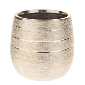 vianocny keramicky obal na kvetinac lusso 13 x 12 x 13 cm zlata