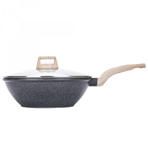 wok panvica s pokrievkou priemer 30 cm karote