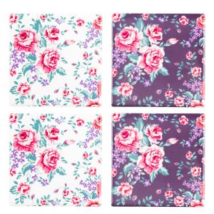 altom keramicka podtacka floral 10 x 10 cm sada 4 ks