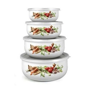 banquet 8dielna sada smaltovanych misiek belly zelenina 10x4 7cm 14x6 1cm 16x6 8cm 18x7 5cm
