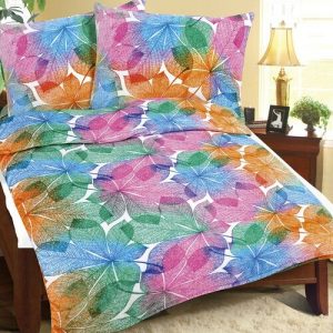 bellatex obliecky mikroflanel duhove listy 140 x 200 cm 70 x 90 cm