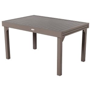 deokork hlinikovy stol ferrara 135 270x90 cm sedo hneda