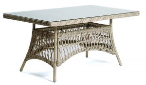 deokork zahradny stol z umeleho ratanu oxford 160x90 cm