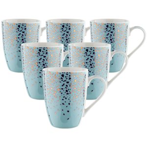 florina sada porcelanovych hrncek blue 340 ml 6 ks