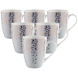 florina sada porcelanovych hrncekgrey 340 ml 6 ks