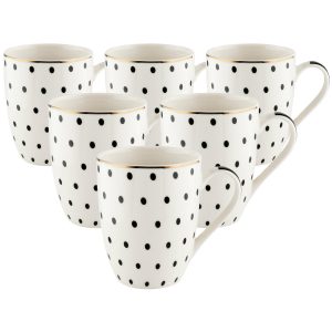 florina sada porcelanovych hrncekov bodka 340 ml 6 ks