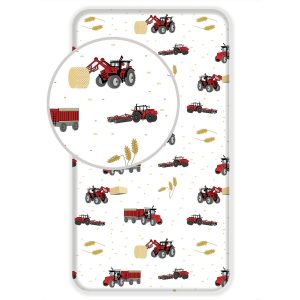 jerry fabrics bavlnene prestieradlo traktor red 90 x 200 cm